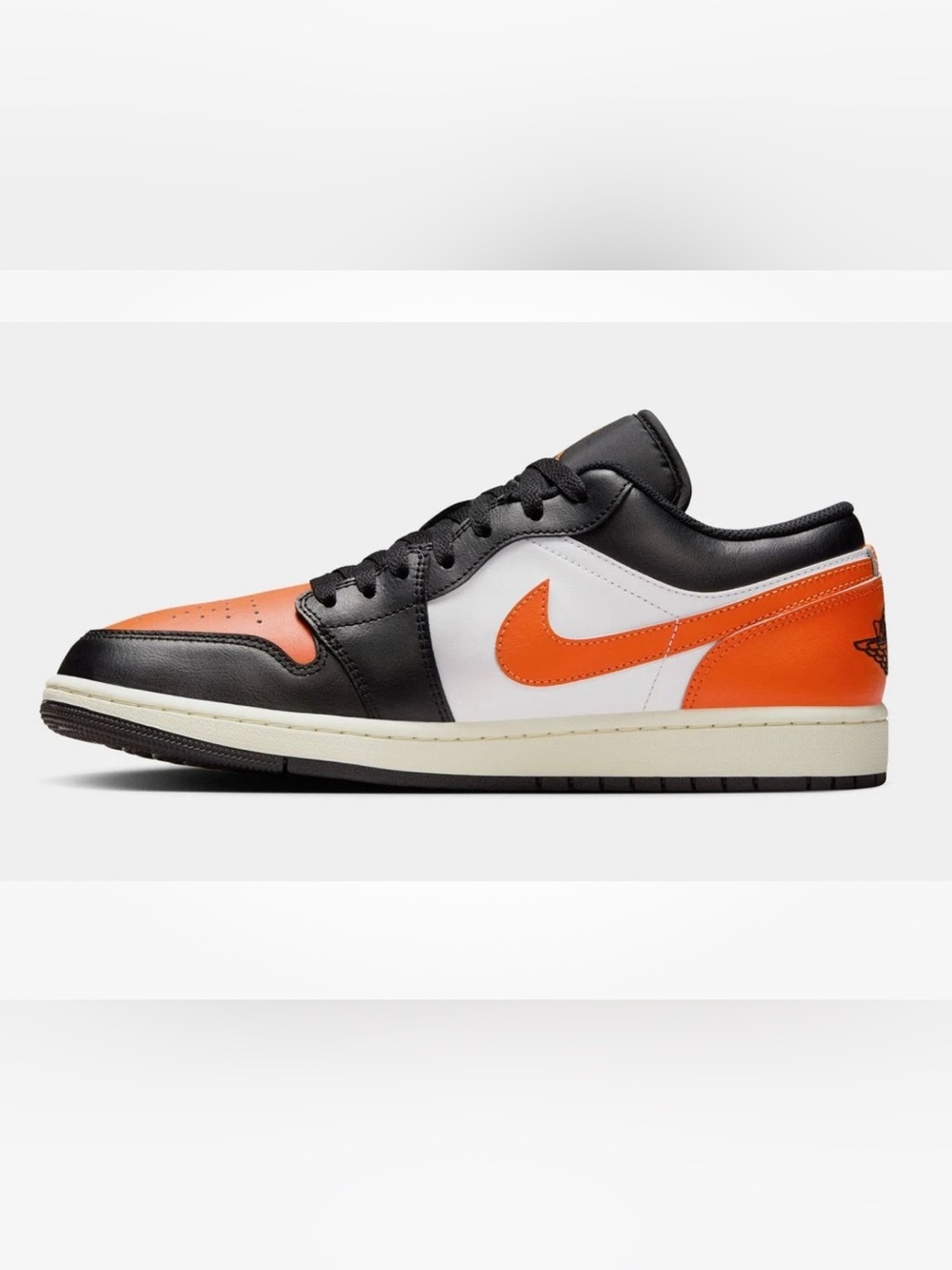 Nike Air Jordan 1 Low Orange Black White Sneakers size 13